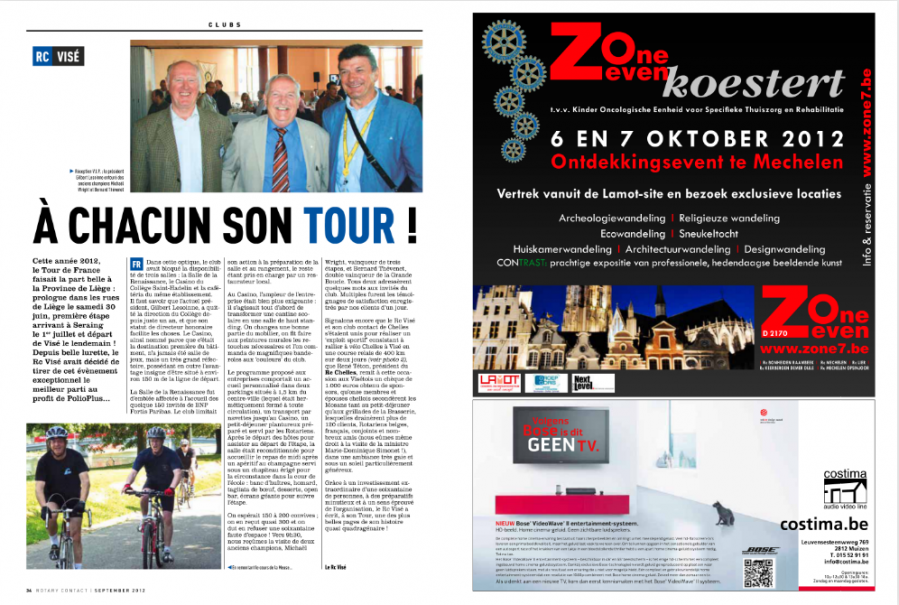 Septembre 2012 – Revue Rotary Belge