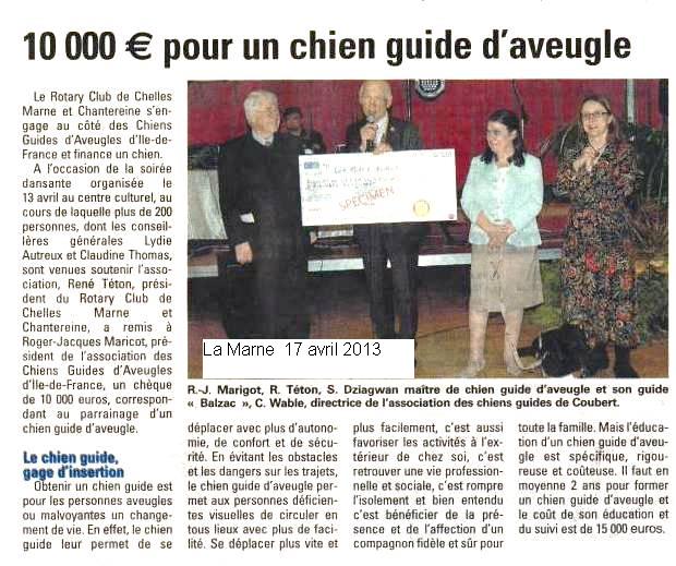 Journal La marne du 17 avril 2013