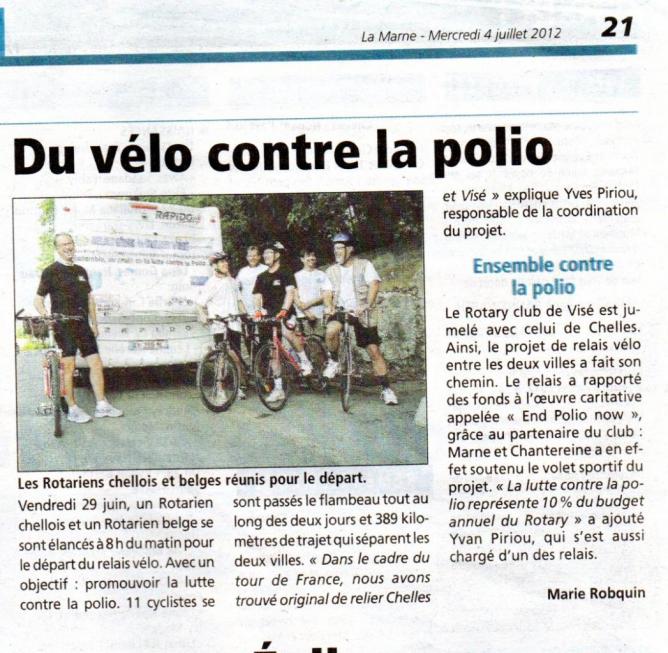 4 juillet 2012 – Du vélo contre la polio sur les bords – La Marne